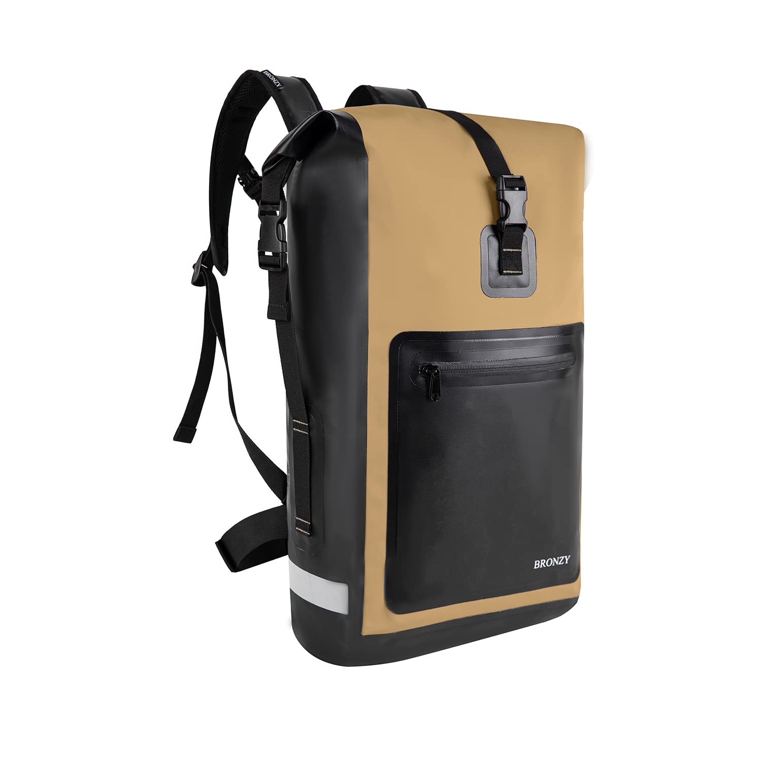 Vogano Waterproof Backpack Waterproof Bag Dry Bags 30L Roll Top Closure Travel Bags For Kayaking Camping Boating Hiking Beach (Khaki)