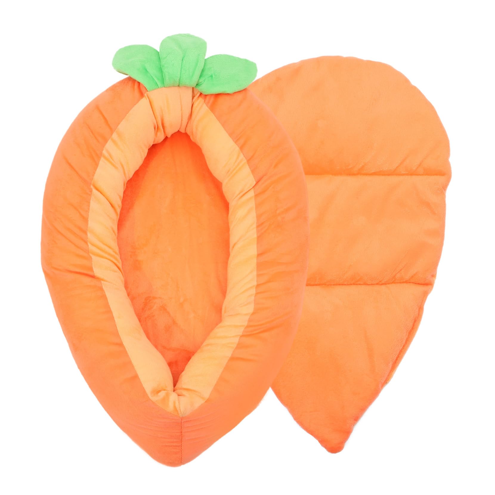 Karottenförmiges Kaninchenschlafnest für Haustiere, Orange | Kleintier für Winter und Drinnen, Stoff Ausführung, Tragbar, für Kleine Hunde und Katzen Zufällige Farbe