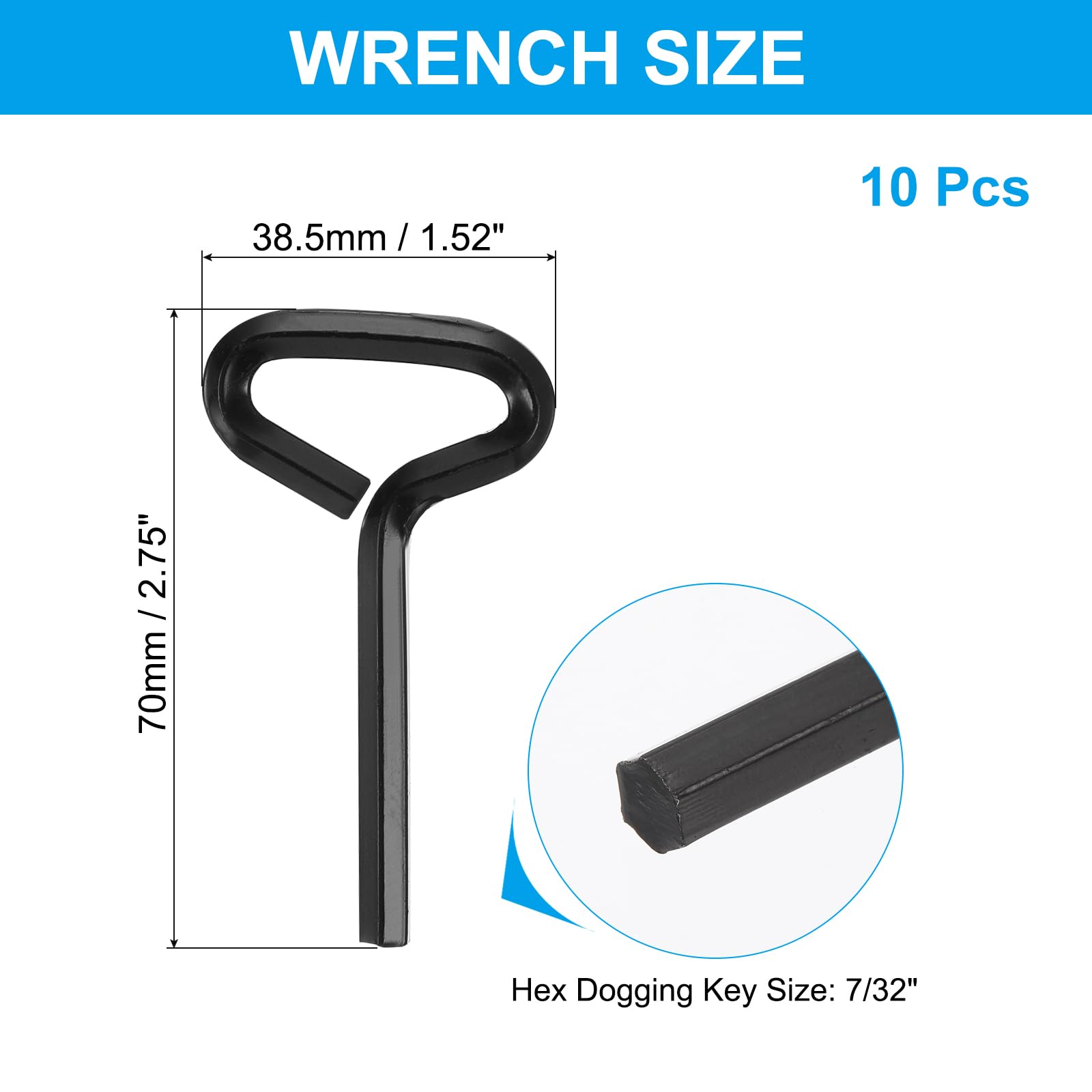 PATIKIL 7/32" Standard Hex Dogging Key - Image 2