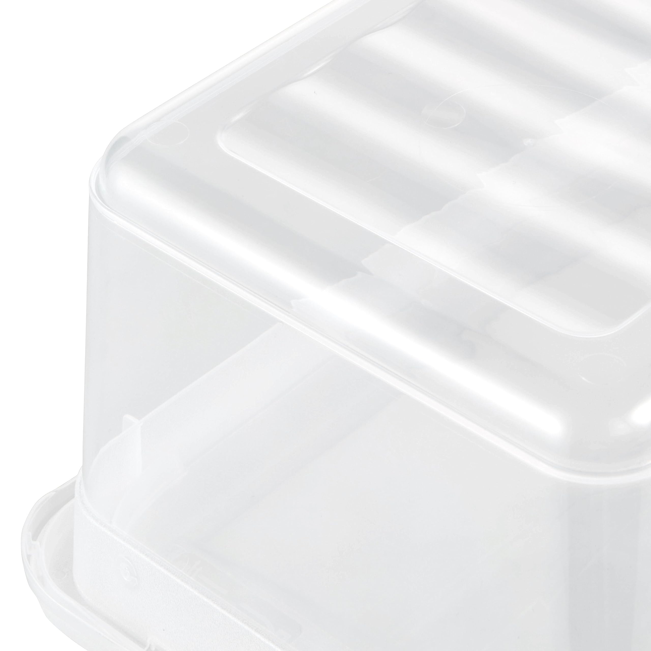 keeeper Box Contenitore con Sistema di Ventilazione, Confezione da 4 Pezzi, 4 x 5,6 L, 33 x 19,5 x 12 cm, Bea, Trasparente