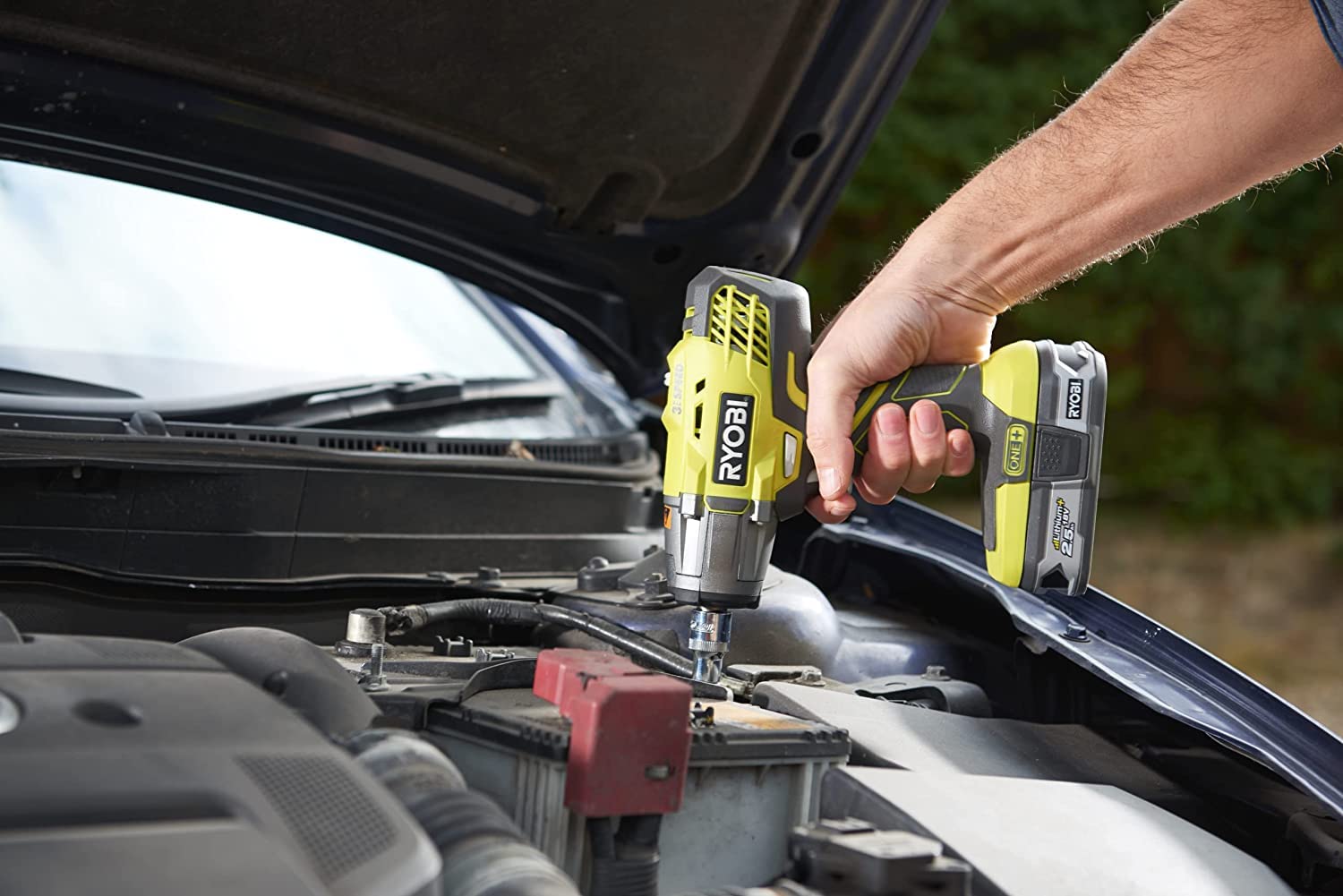 RYOBI R18IW3-0 Avvitatore ad Impulsi 1/2" a Batteria 18V ONE+, Batteria non Inclusa, 3 Velocità, 3.200 Colpi/Minuto e Velocità a Vuoto 0-2.900 Giri/Minuto