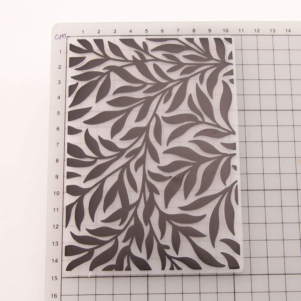 Leaves Background Plastic Embossing Folder for Scrapbook DIY Album Card Tool Plastic Template Folders