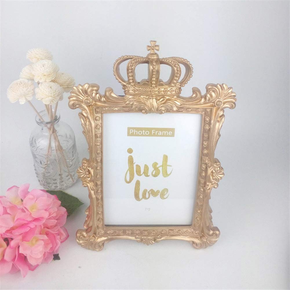 Cornice Barocca Retrò Cozomiz In Resina - Portafoto Da Tavolo Vintage Oro Per Foto 10x15 Cm, Regalo Per Matrimonio E Anniversario