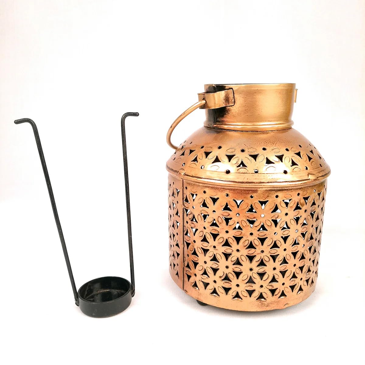 Soporte de pared para velas de té, diseño Handi, metal, para el hogar, mesa, sala de estar, comedor, decoración de dormitorio, decoración de festivales y regalos, 11 pulgadas