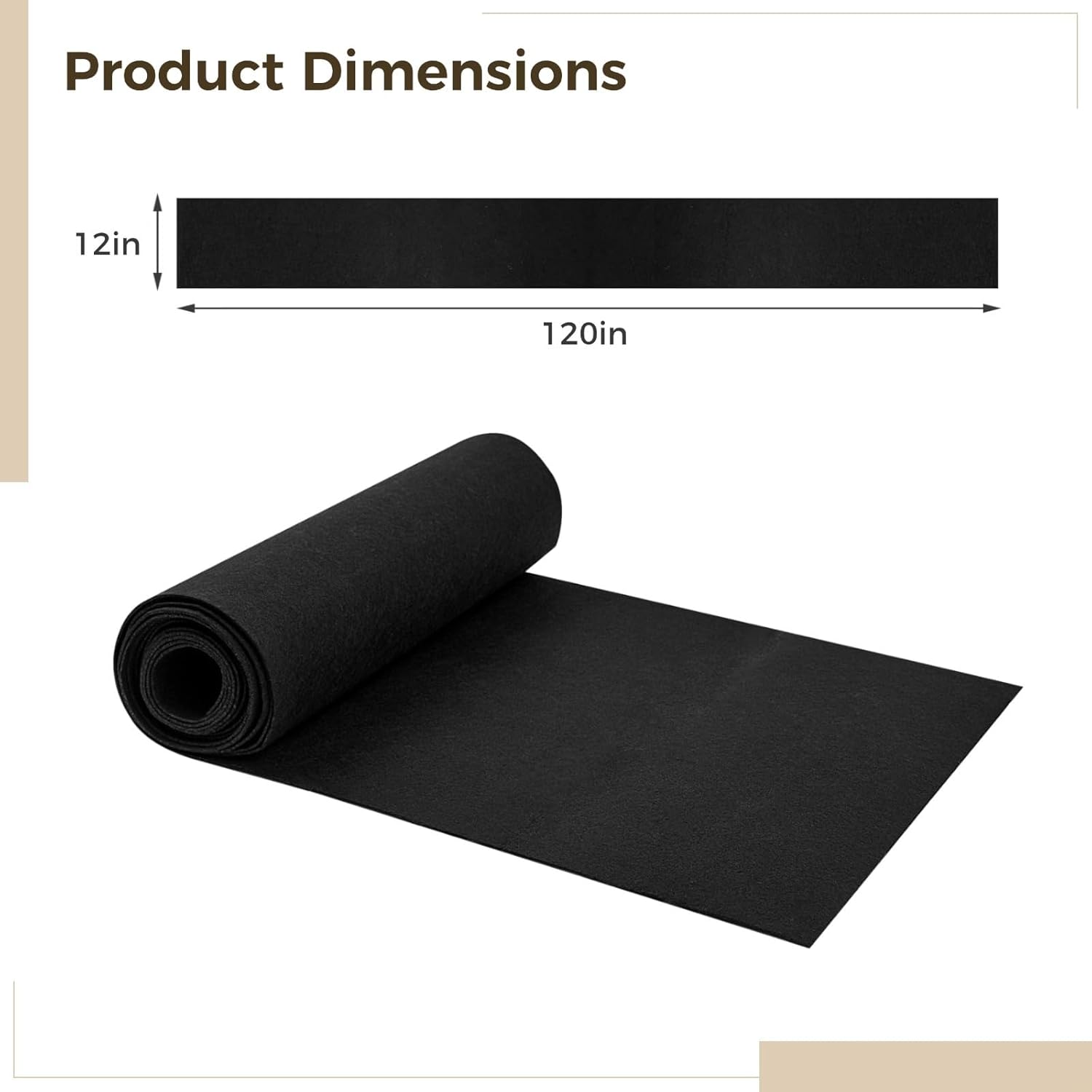 2 Pcs Waterproof Plant Liner for Pots, 120 Inch Reusable Felt Hanging Basket Liner, Breathable and Tear-Resistant for Indoor and Outdoor Gardening