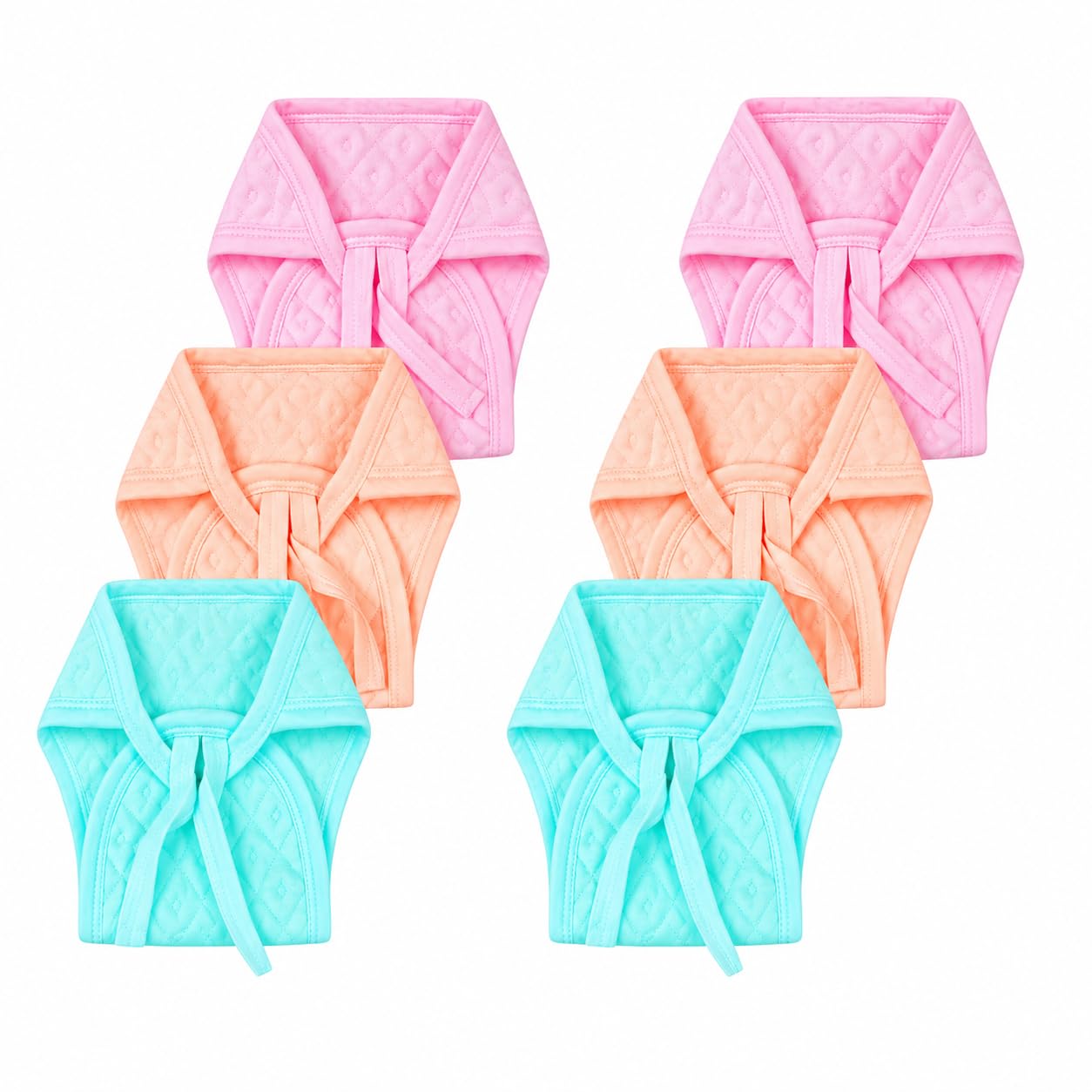 Ambaby® Pack of 12 Pure Cotton Langot for New born Baby 0–6 Months | Absorbent Layer Extra Soft & Adjustable Nappies Breathable Reusable & Washable Nappy for Baby Boy & Girl | Newborn Baby Essentials