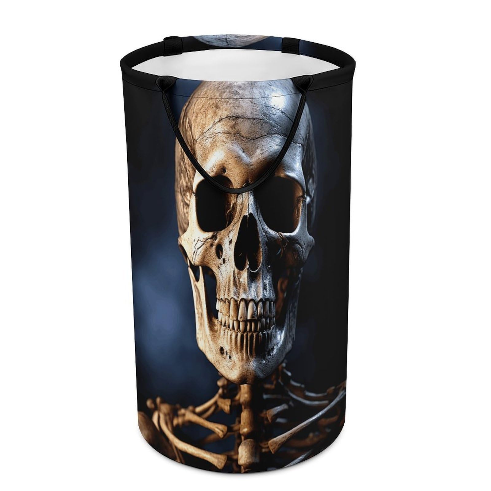 Adfgyerh Style Skeleton Laundry Basket ，Foldable Waterproof Model ，Laundry Hamper ，Handles On Both Sides Easy To Move ，Storage Basket For Bedroom, Bathroom, Dorm, Laundry Room.
