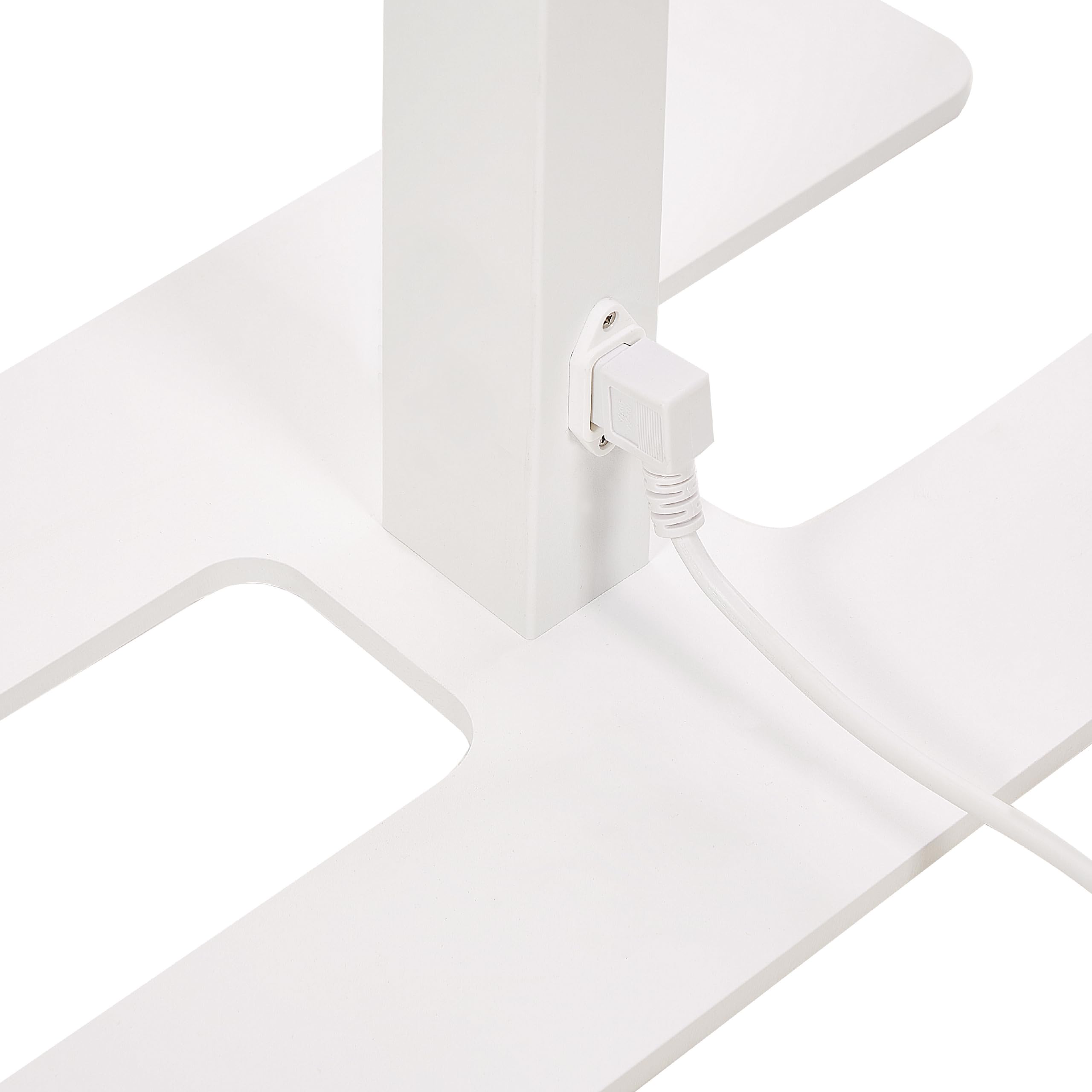 Beliani LED-Stehlampe Metall weiß mit Bewegungsmelder Touch-Funktion dimmbar Sculptor