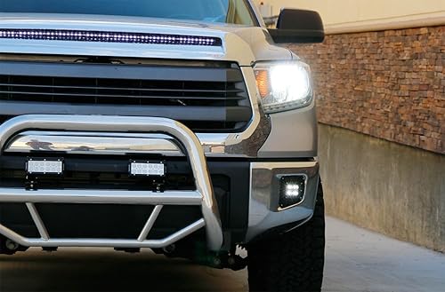 Miniatura 7 de iJDMTOY Kit de lámpara antiniebla LED blanca compatible con Toyota Tundra 2014-21, incluye (2) cubos LED de alta potencia de 20 W, cubiertas de