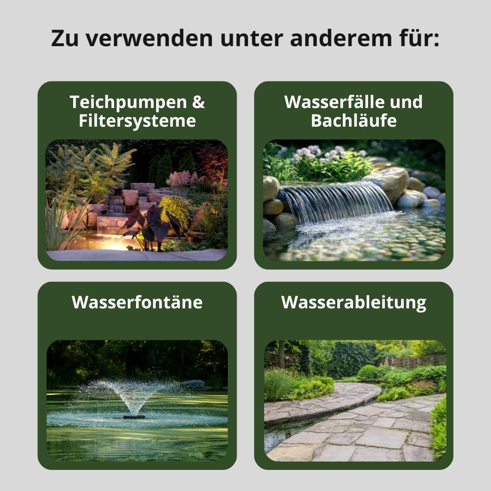 HeRo24 PVC Spiralschlauch 25 mm (1") – 10 m – flexibler Saug- & Förderschlauch mit Hart-PVC Verstärkungsspirale – ideal für Teich, Garten, Pumpen & Filteranlagen