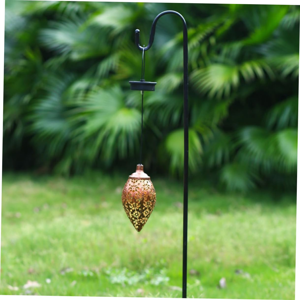 3 Stück Robuste Schwarze Eisen Gartenhaken 96cm Hoch für Blumenampeln und Vogelfutterspender im Außenbereich Einfacher Aufbau und Stabile Struktur für Garten und Hof