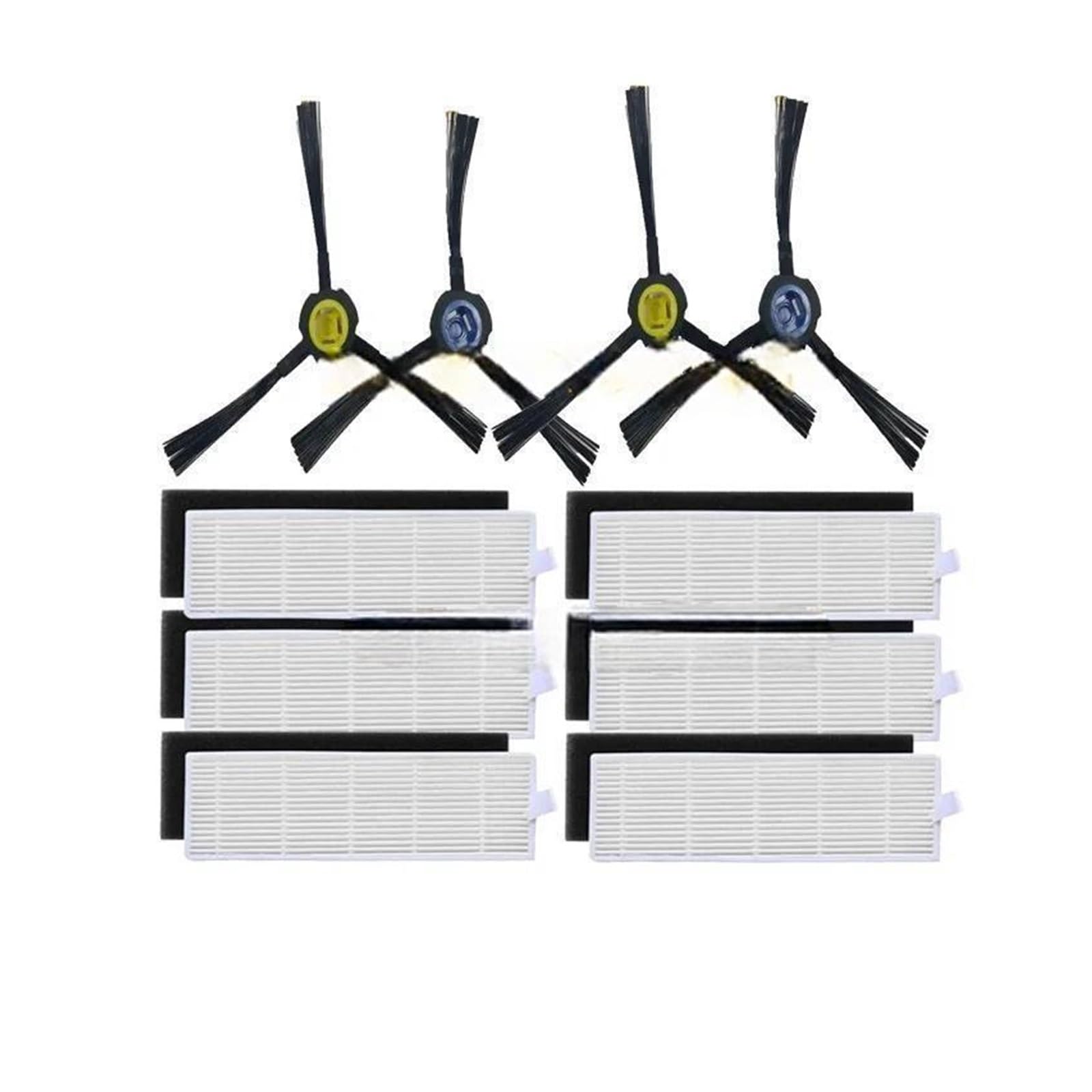Compatible Con Silvercrest,SSR1 SSRA1, Compatible Con Ilife,A9s,A9,A7, Cubierta De Cepillo Principal De Rodillo, Cepillo Lateral, Piezas De Aspiradora Robótica(Set 4)