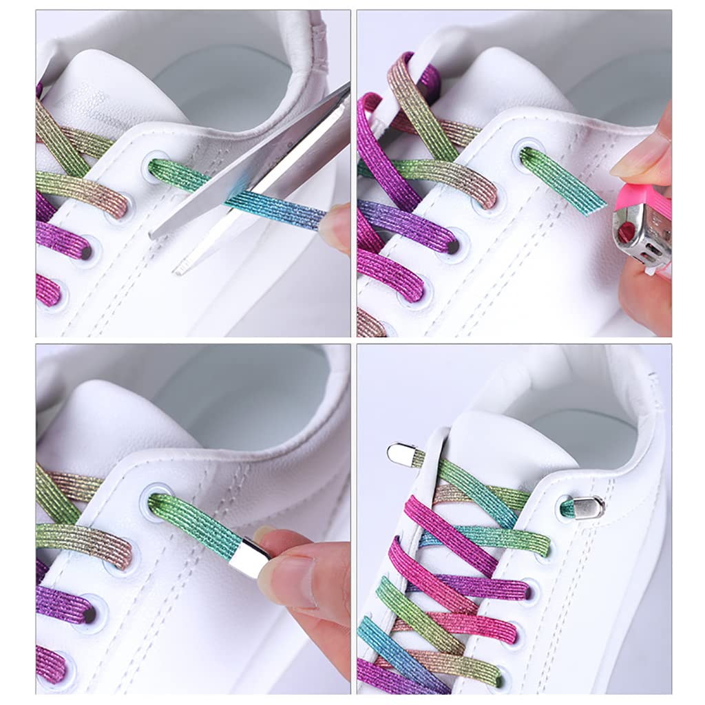 lacci delle scarpe elasticizzati Lacci for scarpe, lacci elastici for scarpe, 2 paia di lacci elastici senza nodi, lacci piatti, lacci elastici for la corsa, lacci for scarpe da ginnastica,