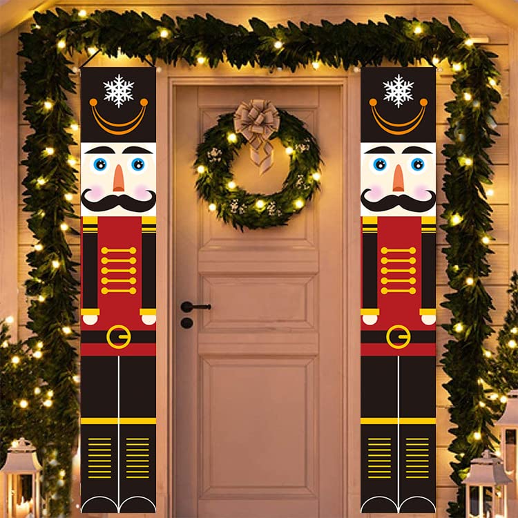 Catálogo para Comprar On-line Pancartas y estandartes para comprar hoy. 42 Pancartas navideñas de Cascanueces para puerta, paquete de 2, de 180 cm, para puerta principal, decoración navideña de Cascanueces para interiores, exteriores, patios, porches,...