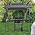 Donext 8' x 5' Grill Gazebo Double Tiered Replacement Canopy Roof, Outdoor Barbecue Gazebo Tent Roof Top, Grill Canopy for Outdoor Grill, Gray