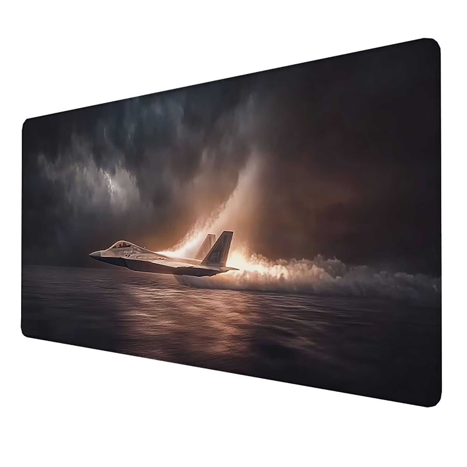 Mouse Pad, Tappetino Mouse xxl, Tappetino Scrivania, Accessori Scrivania, Tappetino Gaming, Mousepad, Sottomano Scrivania, Accessori Gaming, Tappeto Mouse (Aereo) (1000x500x3mm) (Grigio) 9-P-T