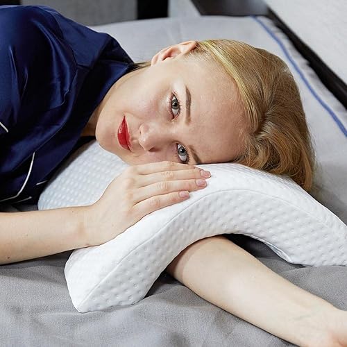 Miniatura 6 de Almohada de brazo para siesta de oficina, almohada de escritorio para siesta, almohada de espuma viscoelástica con orificio para el brazo