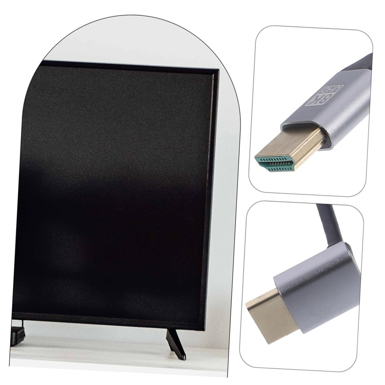 SHOWERORO Male to Male Video Cable Angled Connector for Tvs and Computers Flexible Wire for Tight Spaces Easy and Play Setup