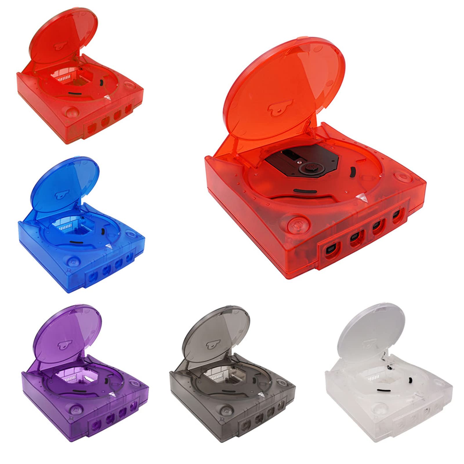 Alloggiamento di ricambio Shell Traslucido Custodia per Box Trasparente Retro Videogiochi Console Parti di Riparazione per Console di Gioco Box