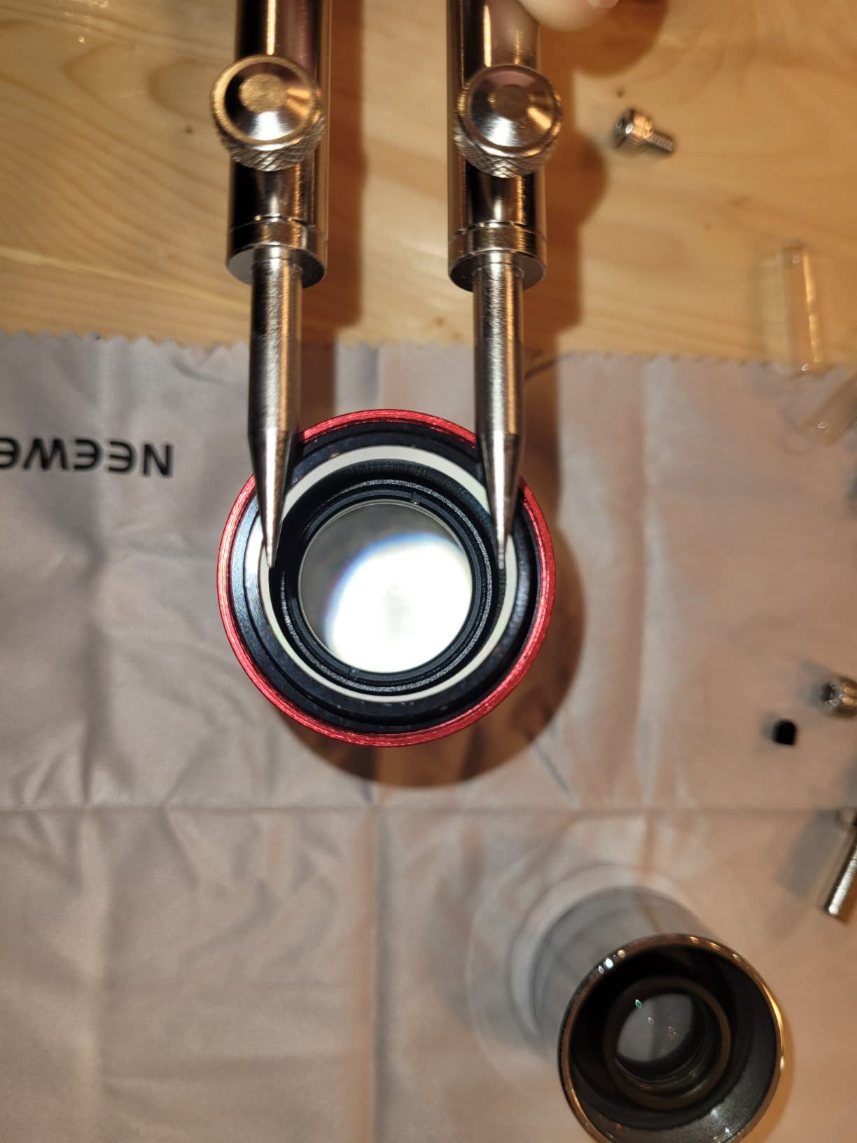 Heavy tool that works for loosening retaining rings, tips are large had to use the pointed ends.