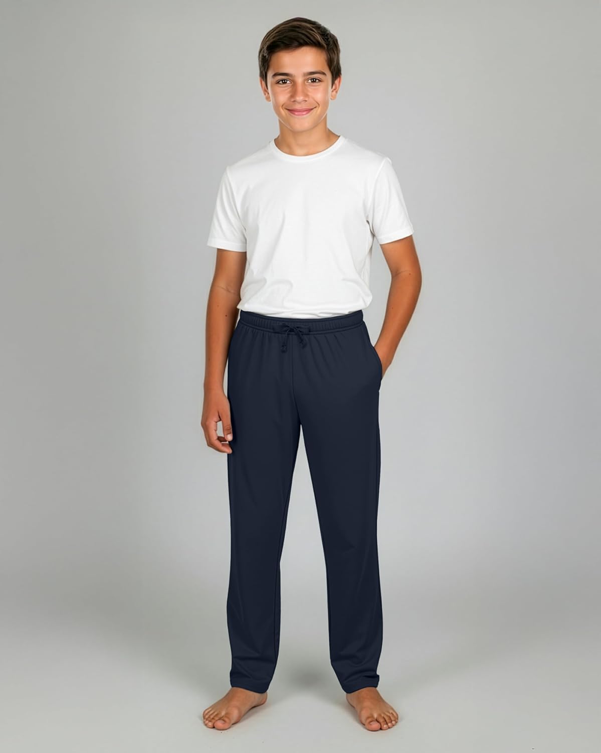 Real Essentials 3 Pack: Boys Cotton Soft Pajama Pants Kids Bottoms Pjs Youth Teen Pijamas Sleep Pyjamas Lounge para Niños - Image 4