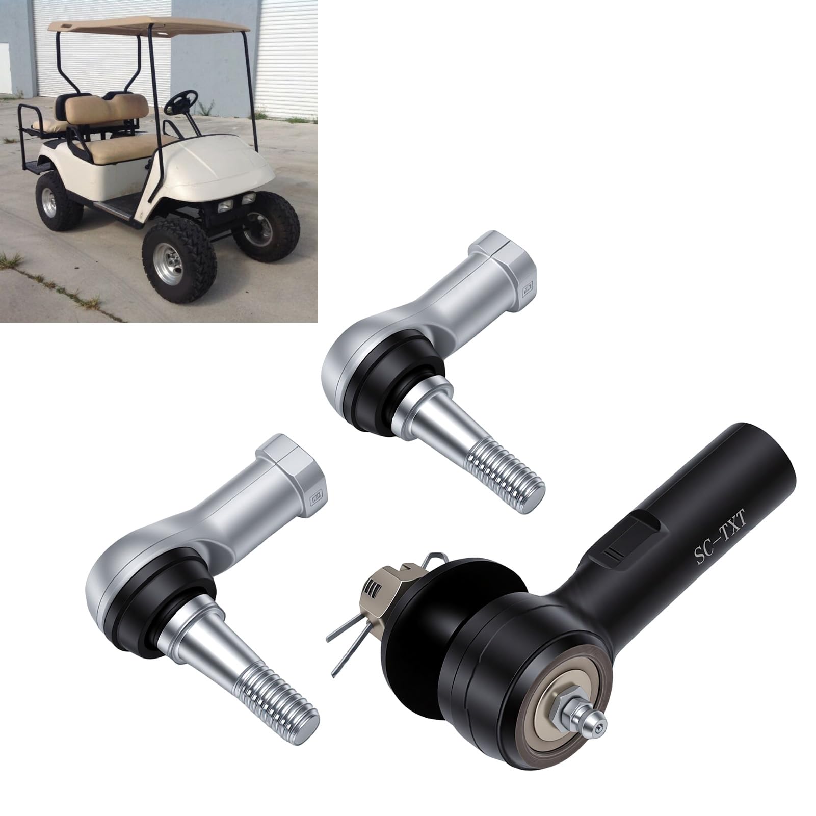 Cryfokt Cart Tie Rod End Set for EZGO TXT 2001-Up