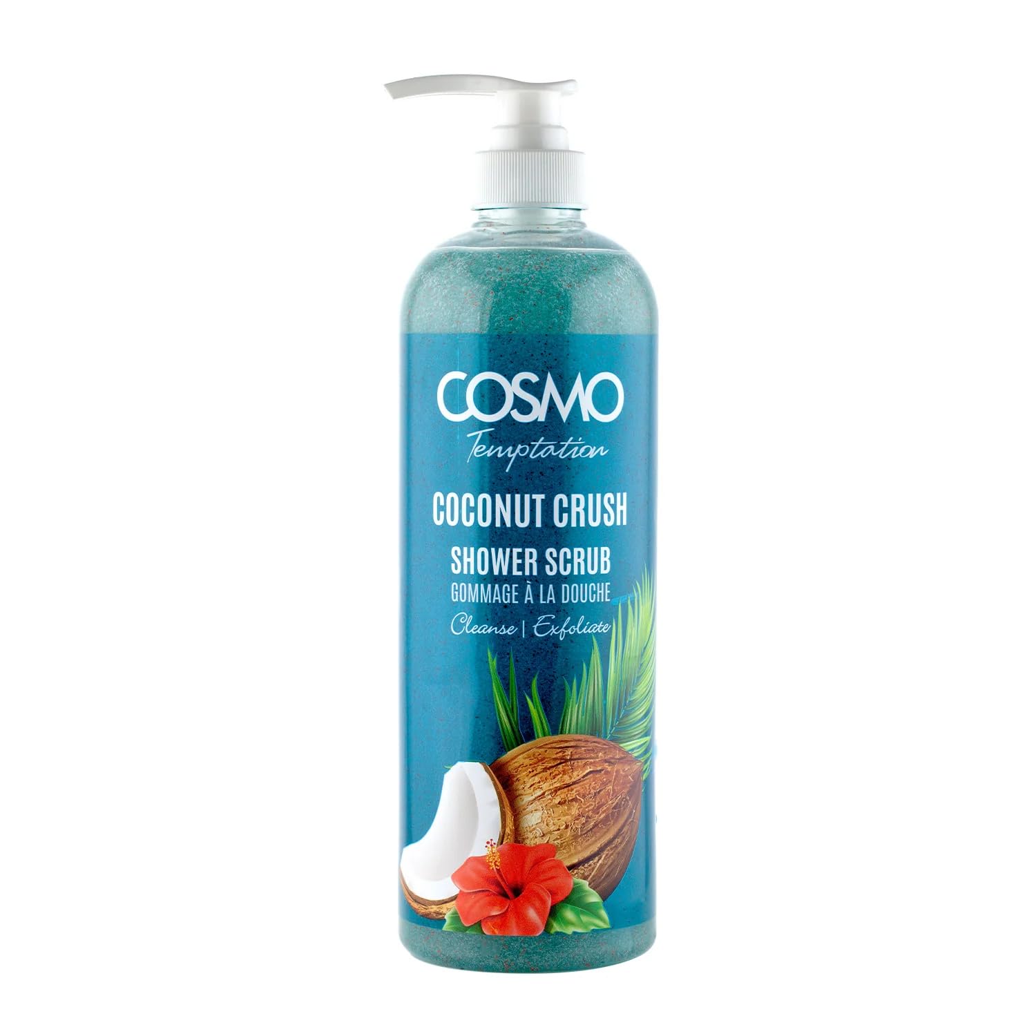 Temptation Coconut Crush Shower Scrub 1000ml, With All-natural Coconut Extracts, Cleanse and Exfoliate, Suitable For All Skin Types, For Men and Women