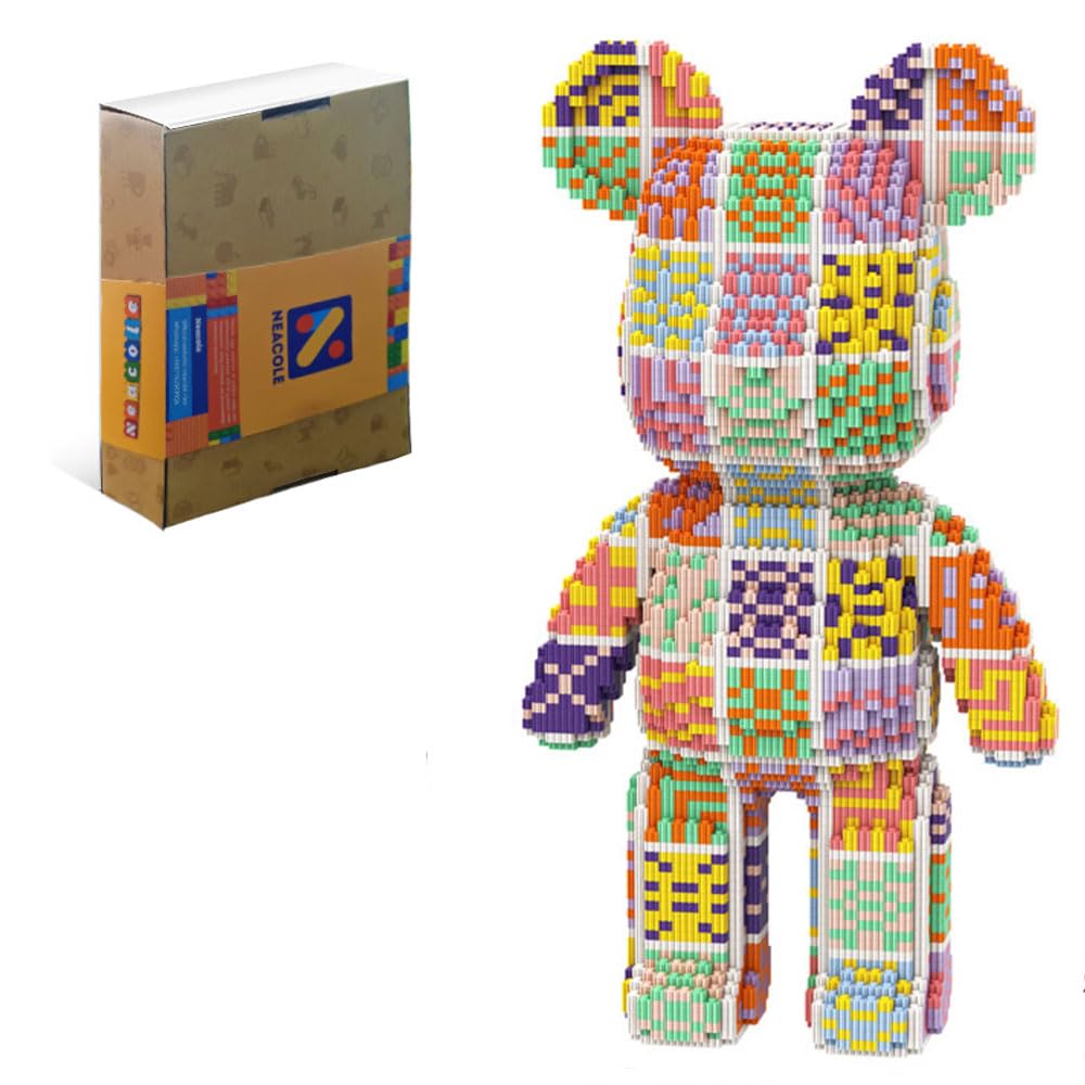 Neacole Bloques de construcción de oso (7220 unidades) 43/46 cm, bloques de construcción de animales micro 3D para adultos y niños, decoración del hogar y la oficina, regalos de cumpleaños y día de — view 9