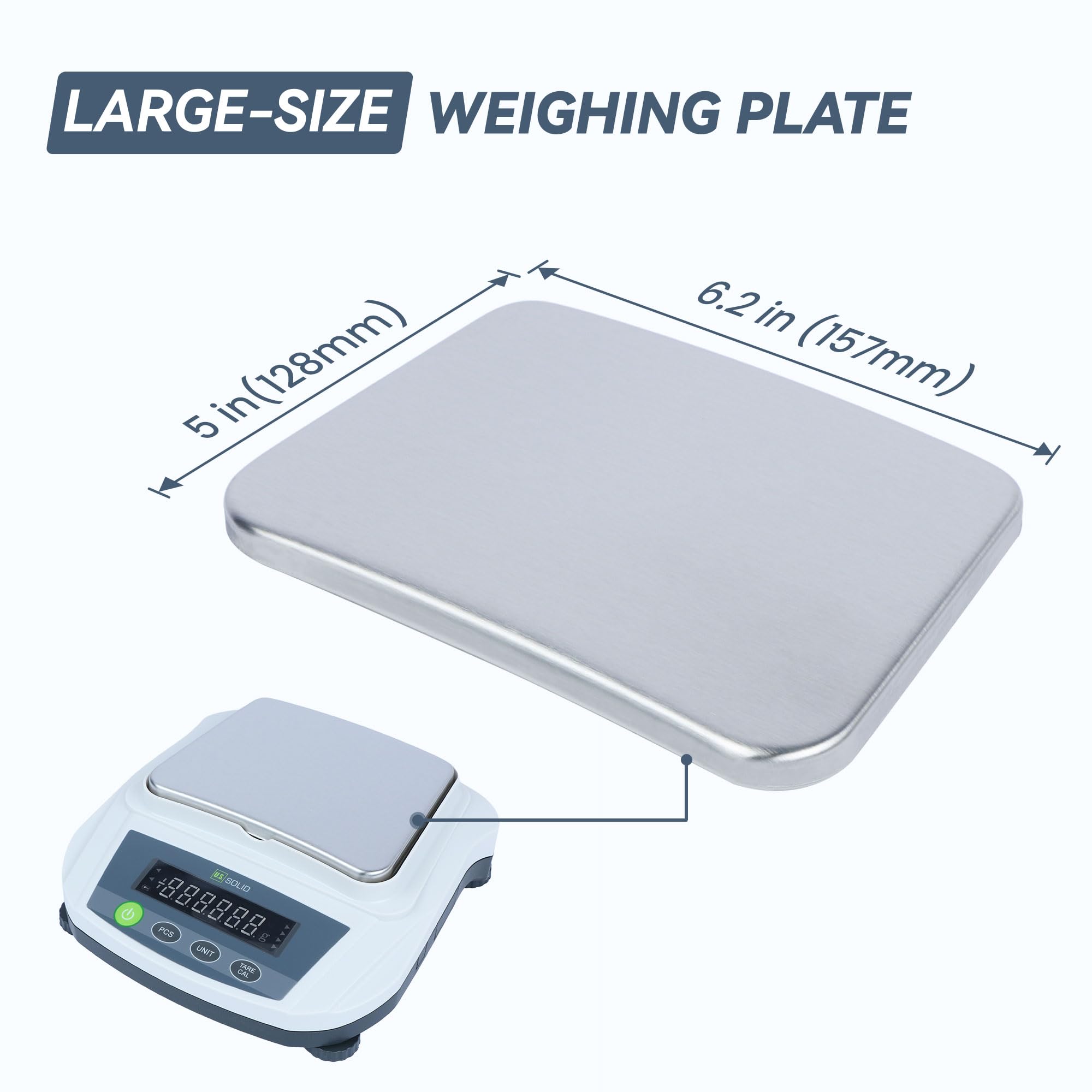 U.S. Solid Bilancia di precisione analitica digitale da laboratorio 2000 g x 0,01 g per cucina gioielli scienza