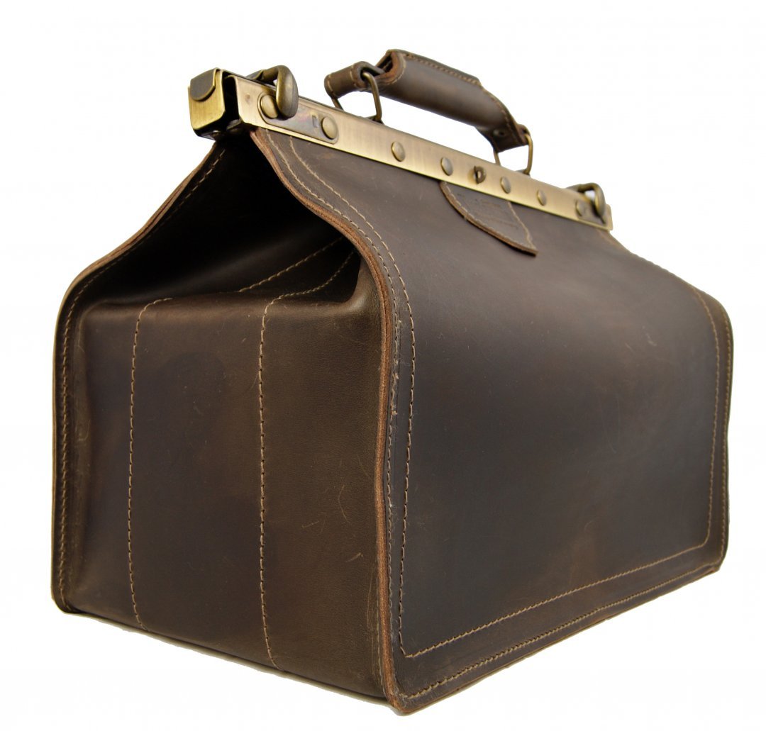 Freiherr von Maltzahn Doktortasche PARACELSUS aus Leder mit Innentaschen, Made in Germany, inkl. Lederpflege