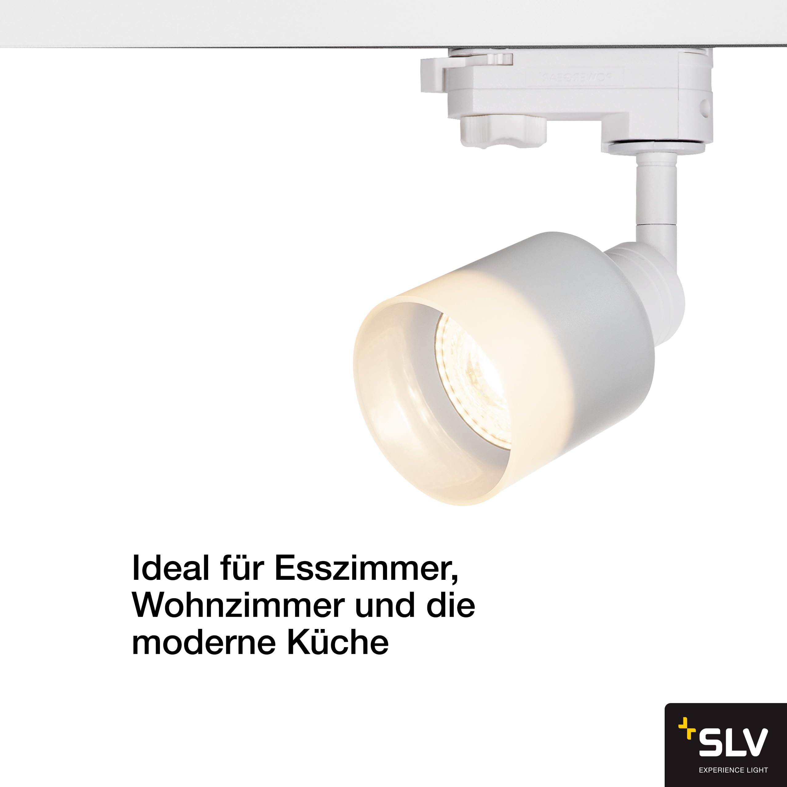 SLV faretto sistema trifase PURI TRACK QPAR51 vetro/faretto, spot LED, faretto a plafone, sistema a binari, illuminazione di interni / GU10 10W bianco