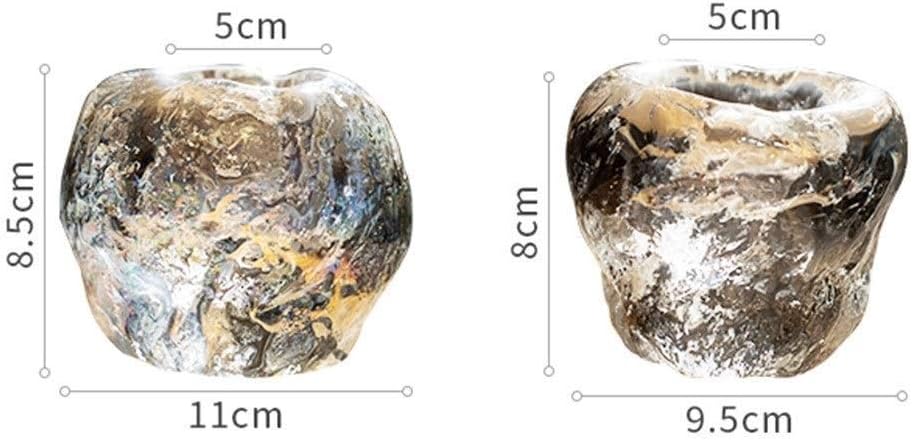 Low Foot, Color ice Rock Crystal Casual Gemstone Surface Scattered, vase Ring, Event, Wedding, Art & Craft, Birthday (Size: 8cm) ()