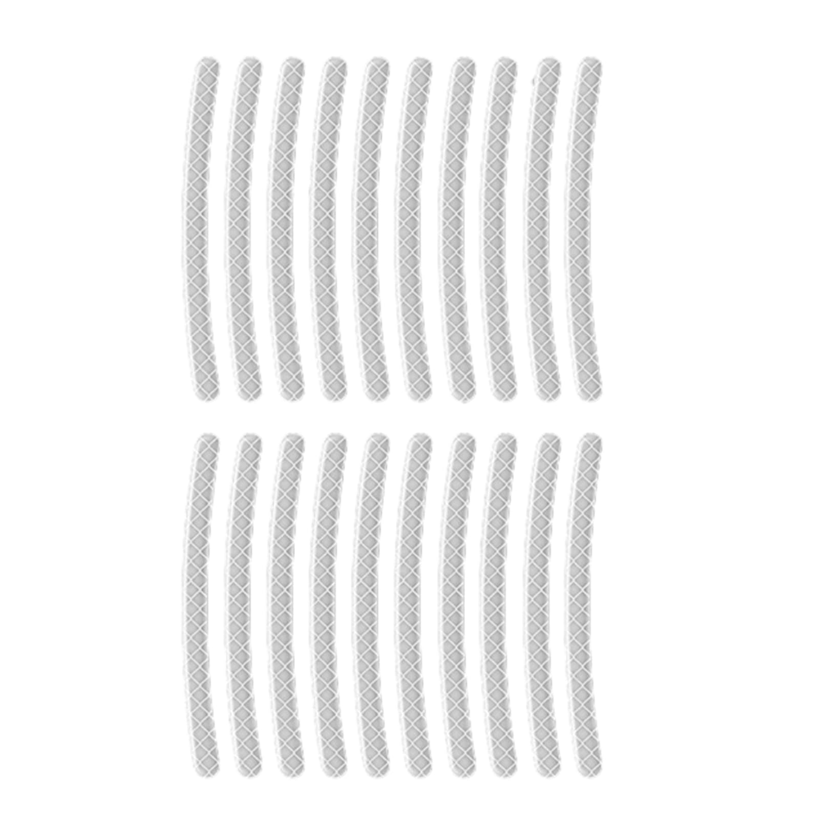 sugerou 20 Pack Reflective Wheel Stickers for Car Rims – Prismatic PVC Rim Tape for Night Visibility, Pre-Cut Safety Decals for 13-22 Inch Wheels White 20PCS