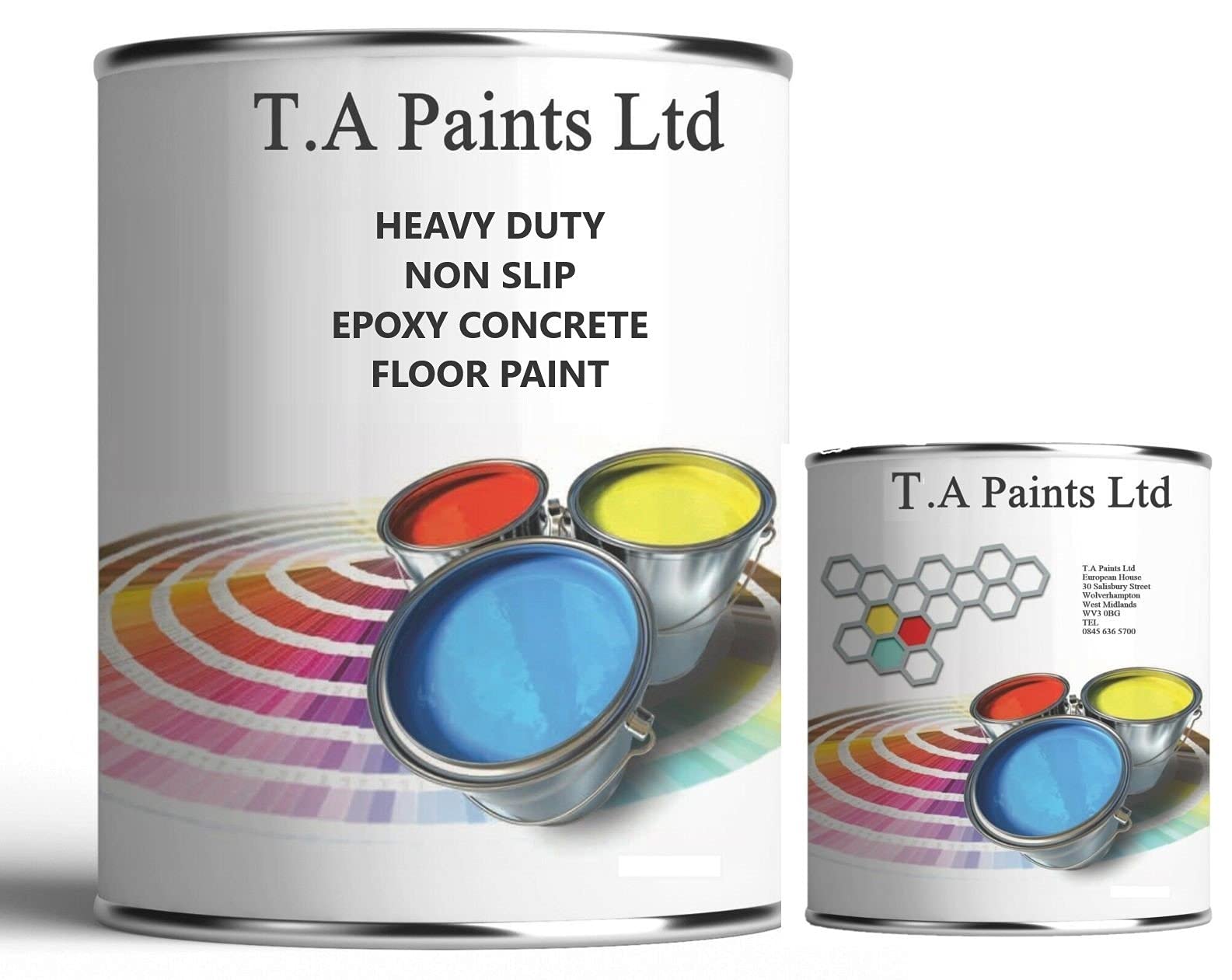 Buy TA Paints Non Slip Epoxy Floor Paint 2.5L Black Two Pack Epoxy