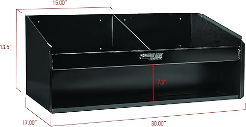 Miniatura 6 de Extreme Max 5001.6139 Organizador de gabinete de aluminio para montaje en pared de doble casco para remolque de carreras cerrado, tienda, garaje,
