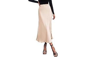 Women's Comfortable and Stylish Cream Midi Skirt