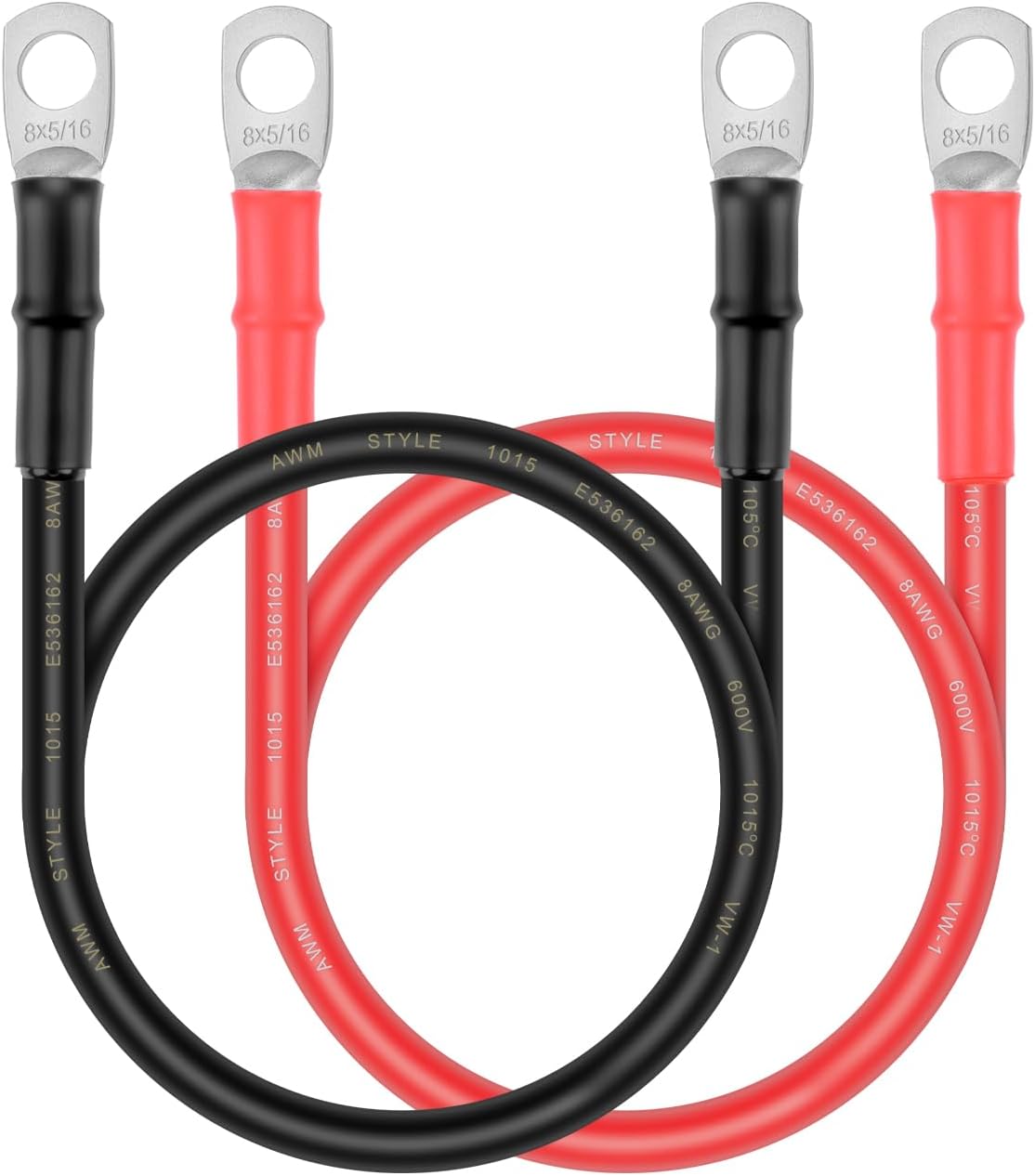 WindyNation 2 AWG Inverter Cable Kit – 3ft Red + 3ft Black Power Wires With Lugs For RV, Solar, Marine - View #9