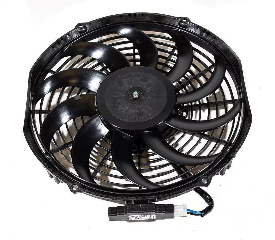 AT221282 A/C Condenser 11" Fan 12V Fits John Deere 450H 550 550H 650H Bulldozers