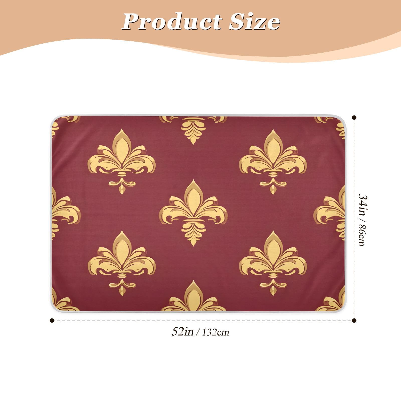 BOESI Graffiti Mardi Gras Logo Pattern Waterproof Pads for Bedwetting and Incontinence, Reusable Pads, Reusable Diaper Pads for Bed, Sofa, Travel