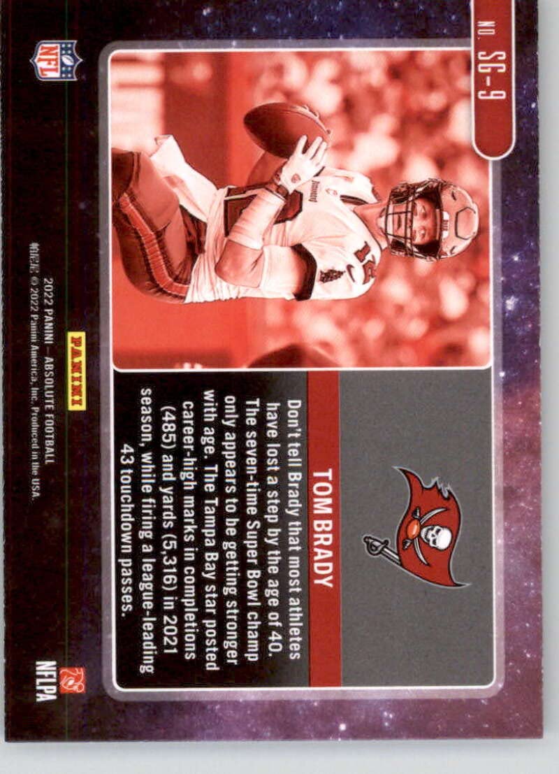 Amazon.com: 2022 Panini Absolute Star Gazing Football #9 Tom Brady