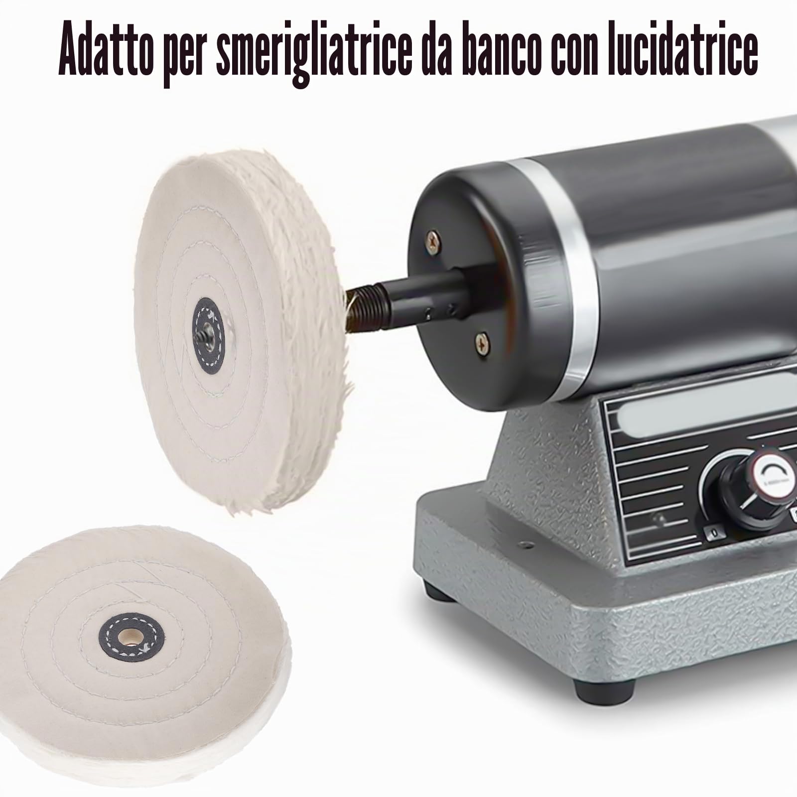 Disco di Lucidatura in Cotonea 6 Pollici 50 Strati per Smerigliatrice Vetro Metallo Legno