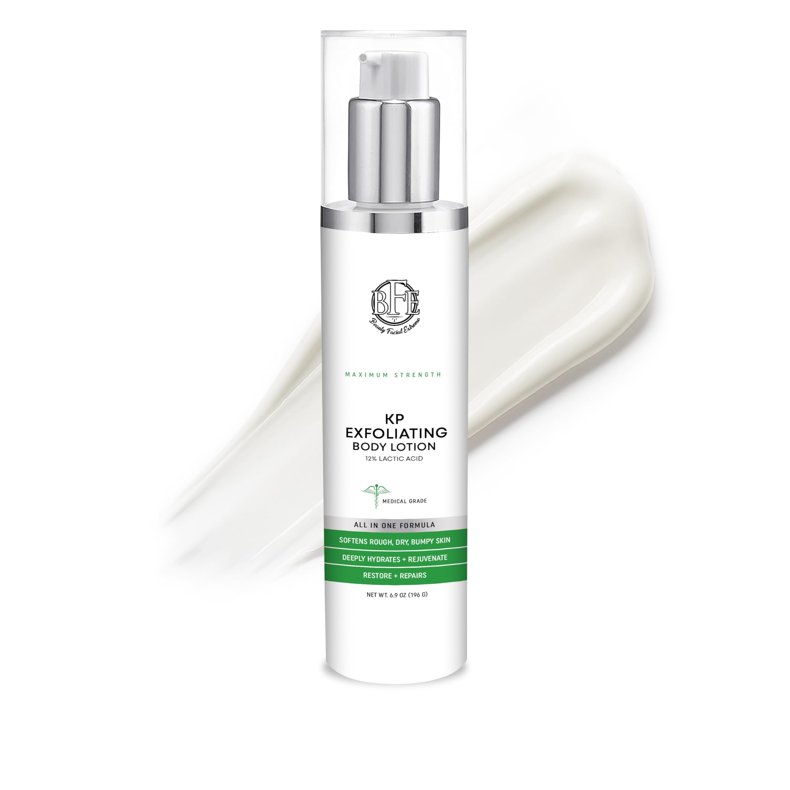 Keratosis Pilaris Exfoliating Body Lotion– 12% Lactic Acid. Provides Immediate Moisture & Gentle Exfoliation to Treat symptoms Associated with Keratosis Pilaris (KP) & Dry, Bumpy Skin Conditions.