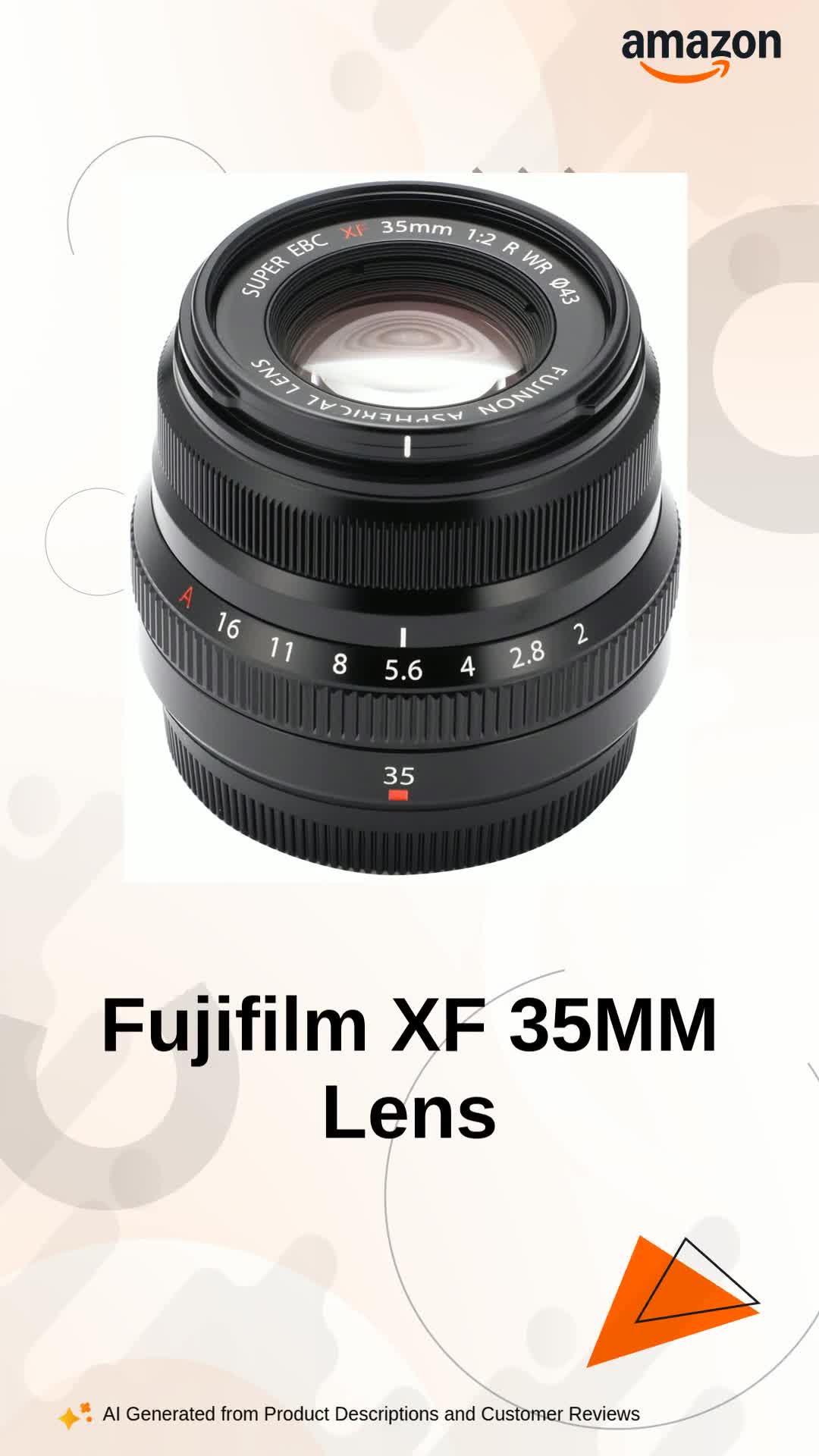 Fujifilm Fujinon XF 35MM F2 R Weather Resistant Prime Lens for