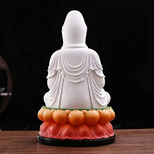 Miniatura 7 de CHUNCIN - Quan Yin Buddha Sitting on A Lotus Statue Guanyin, Kwan Yin, Kuanyin, Goddess of Mercy Handicraft Figurine Chinese Feng Shui Decor