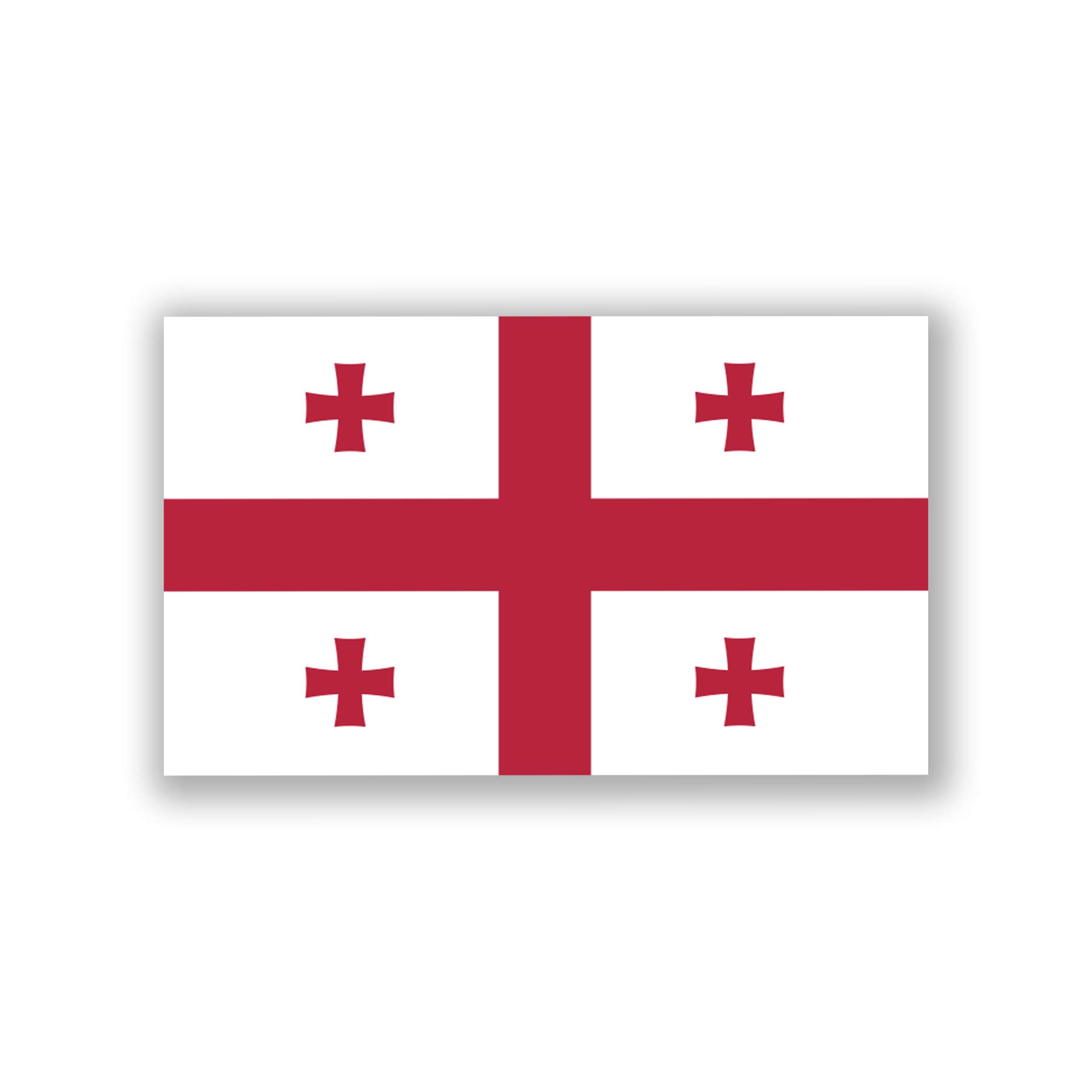 JMM IndustriesGeorgia Flag Vinyl Decal Sticker საქართველო Gerogian Car Window Bumper 2-Pack 5-Inches by 3-Inches Premium Quality UV-Resistant Laminate PDS434