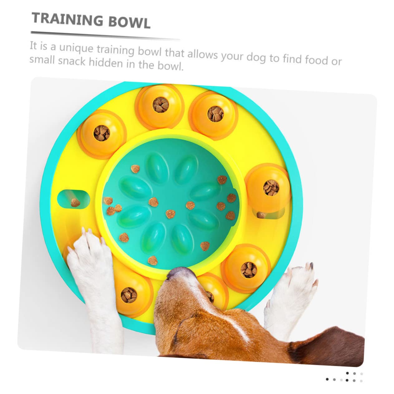 Toyvian pour Chien Mangeoire Interactive Jouet Puzzle pour Animaux De Compagnie Distributeur De Friandises Jeu De Dressage pour Chien