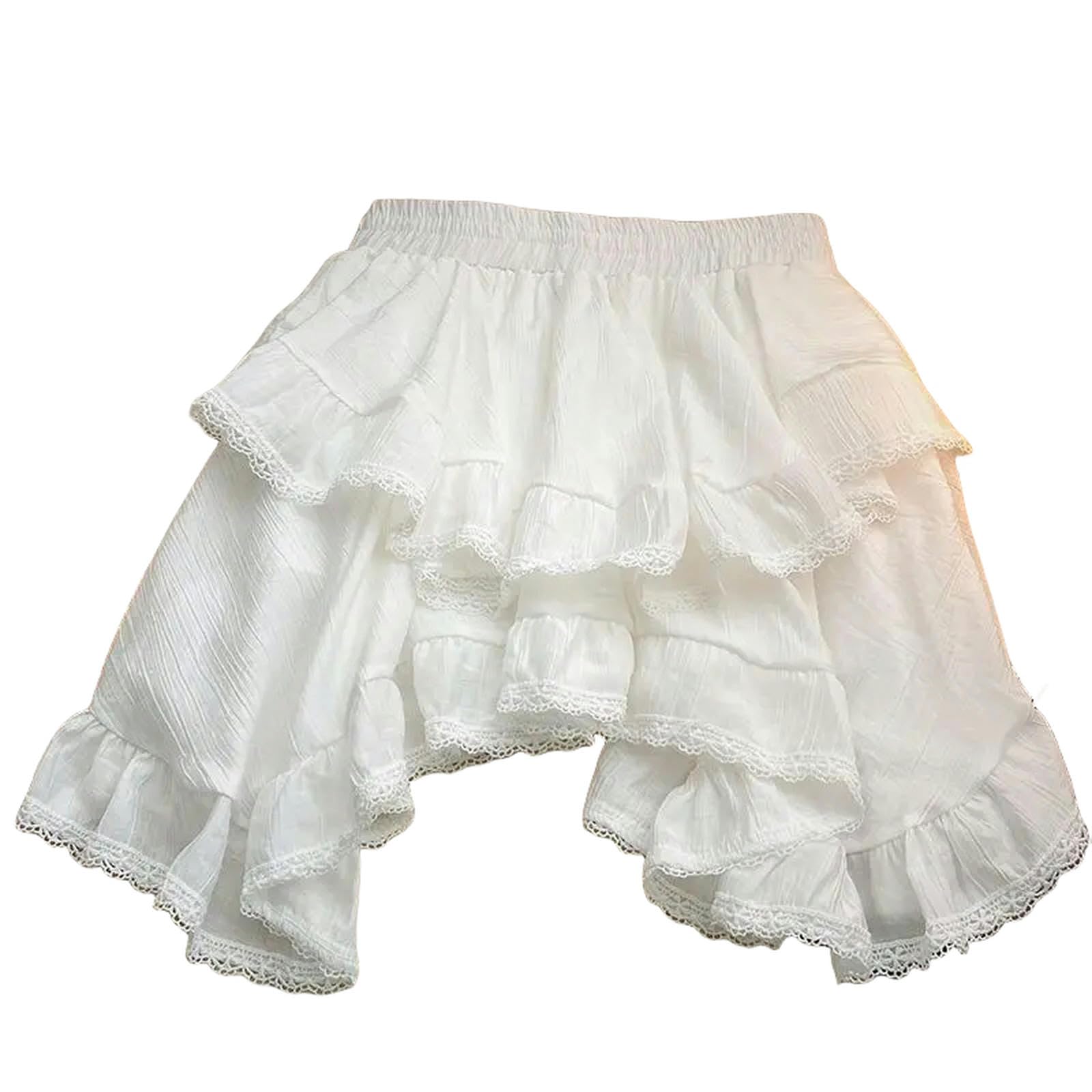 Falda Larga Mujer Winist White Black Irregular Irregular Mini Skirt Style School Ruffles Cortos De Falda Women Streetwear