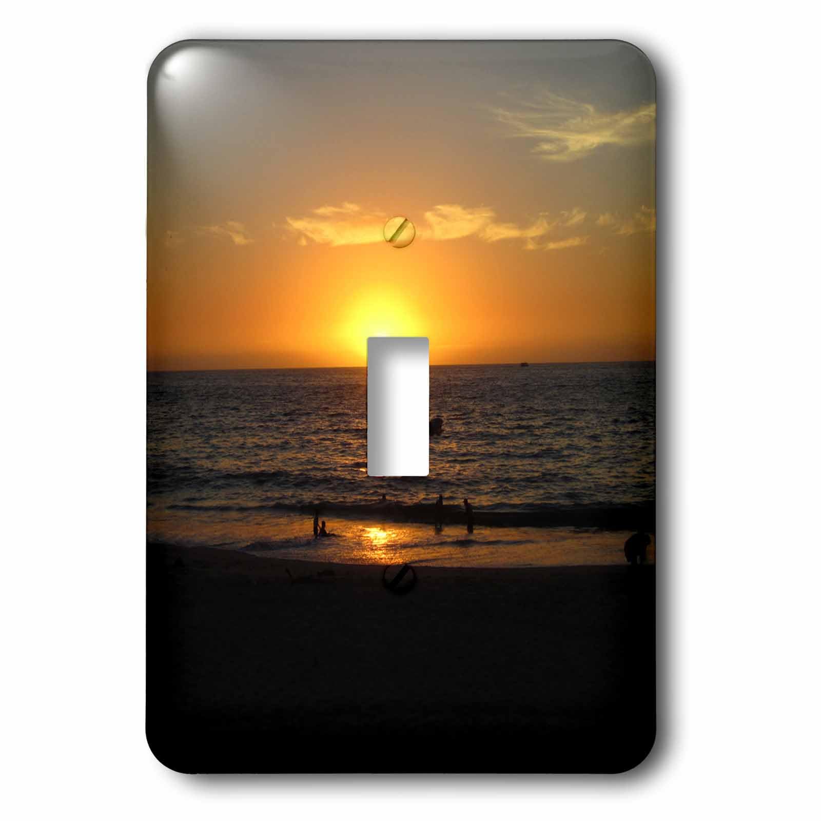 Interrupteur à baïonnette décoratif avec motif de plage Sunset at The Beach 3dRose LSP_18567_1
