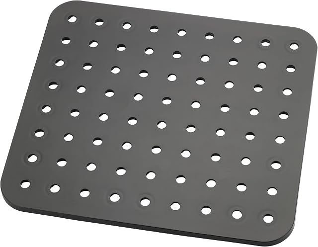 WENKO Sink mat Kristall Black-Extra Strong, Square, 27.5 x 31 x 0.1 cm