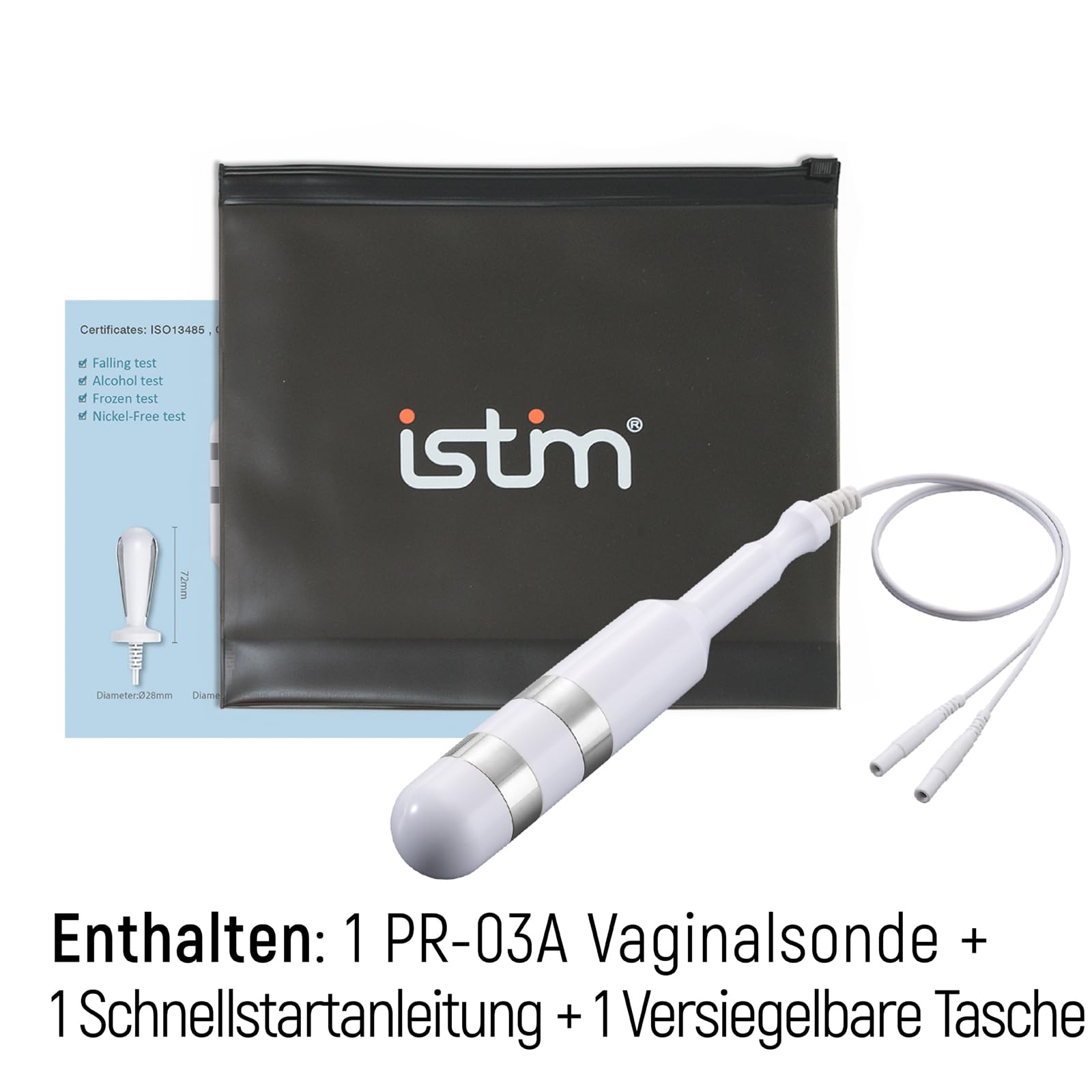 iSTIM Medizinische Sonde zur elektrischen Stimulation der Beckenbodenmuskulatur, Linderung von Inkontinenz, Blasenkontrolle – kompatibel mit Inkontinenz-EMS-Gerät